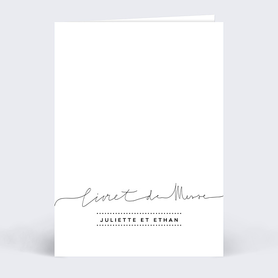 Livret de Messe Mariage Lettres Chic