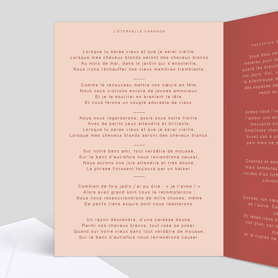 Livret messe mariage  Velours Intérieur Gauche