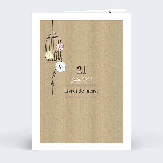 Livret de Messe Mariage Amour en Cage