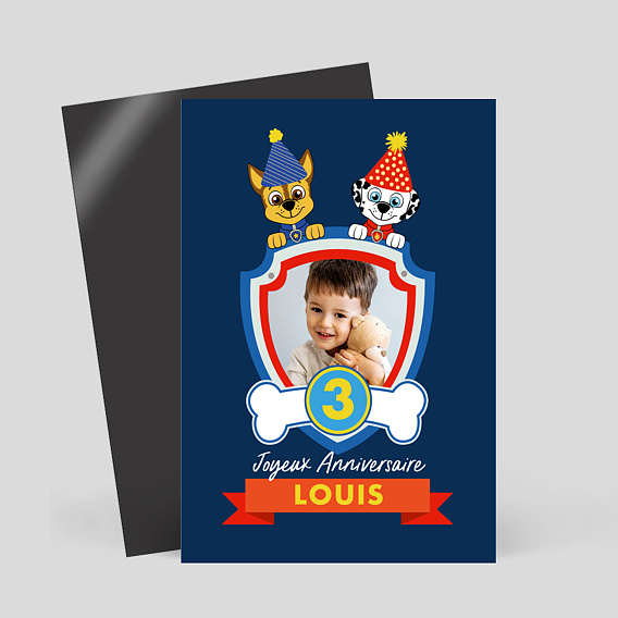 Magnet anniversaire Patrouille Party