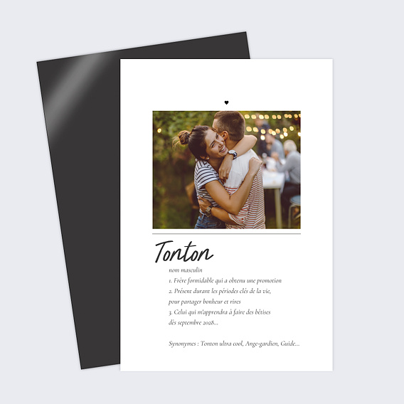 Magnet annonce grossesse Définition Tonton Recto