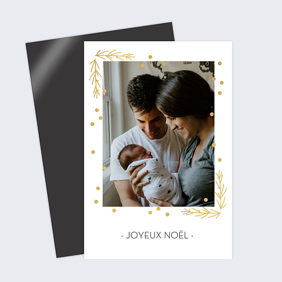 Magnet Noël Cadre Végétal Ocre 
