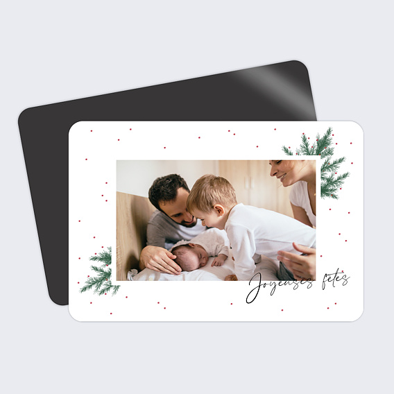 Magnet Carte de Noël Cèdre