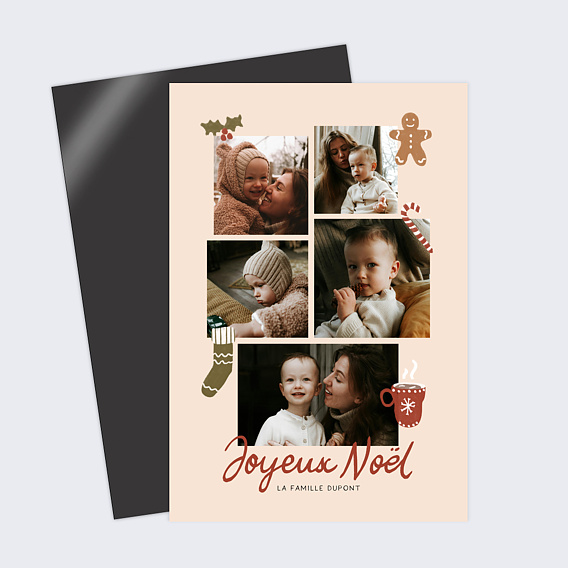 Magnet Carte de Noël Gourmandises