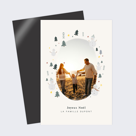 Magnet Noël Neige et Sapins
