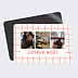 Magnet Carte de Noël Plaid Rouge