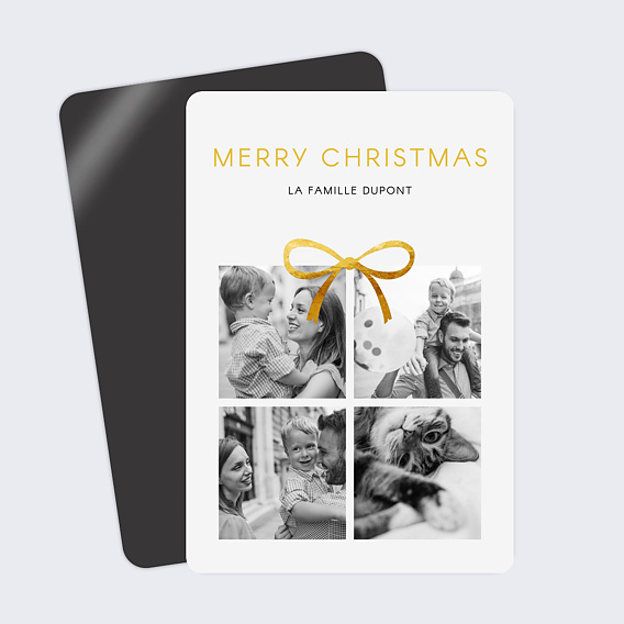 Magnet Noël Cadeau Photo Recto