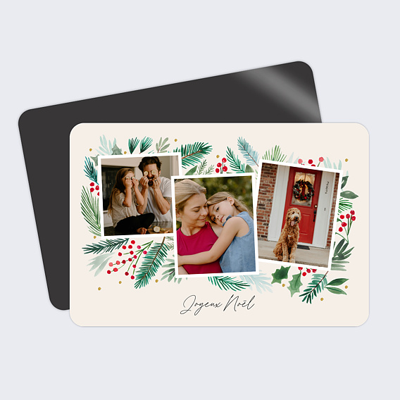 Magnet Noël Tirage végétal Recto