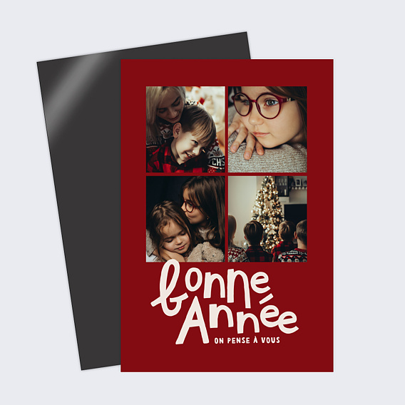 Magnet carte de vœux À main levée