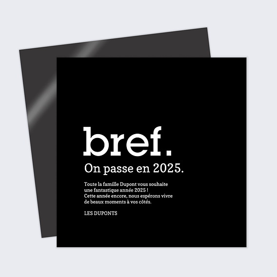 Magnet carte de vœux Bref