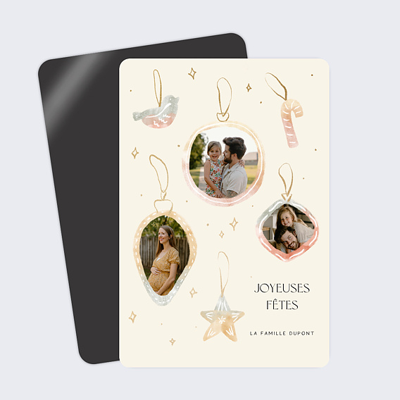 Magnet carte de vœux Décorations