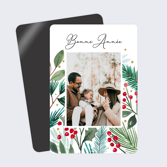 Magnet Carte de Vœux Particuliers Grand végétal