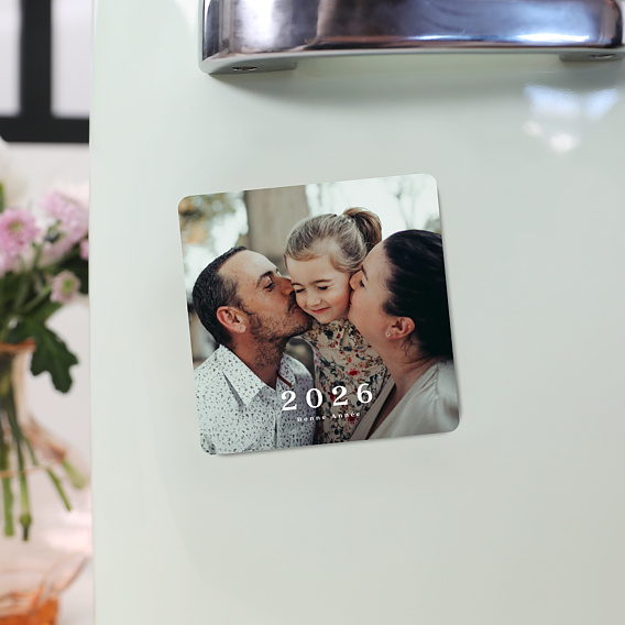 Magnet carte de vœux Pleine page minimaliste