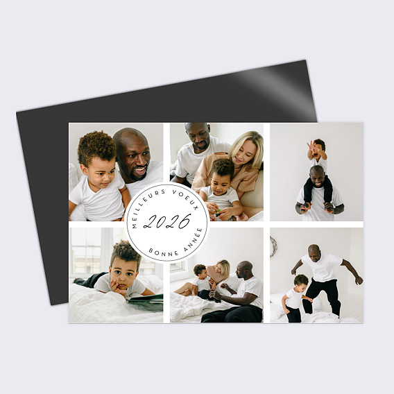 Magnet Carte de Vœux Particuliers Pastille