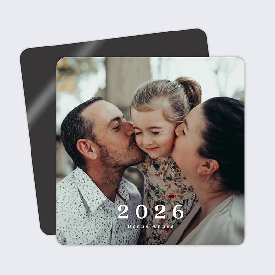 Magnet carte de vœux Pleine page minimaliste Recto