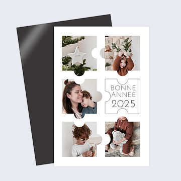 Magnet Carte de Vux Particuliers Photo-puzzle