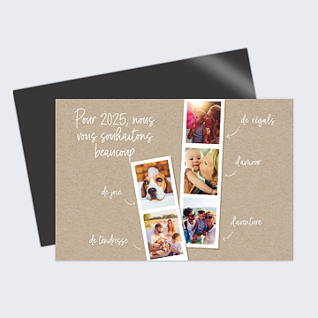 Magnet Carte de Vux Particuliers Pola  souhaits