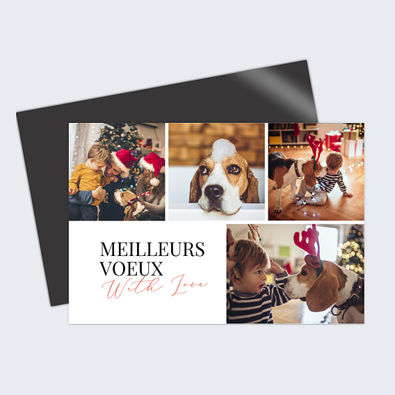 Magnet carte de vœux Bel Hiver Recto