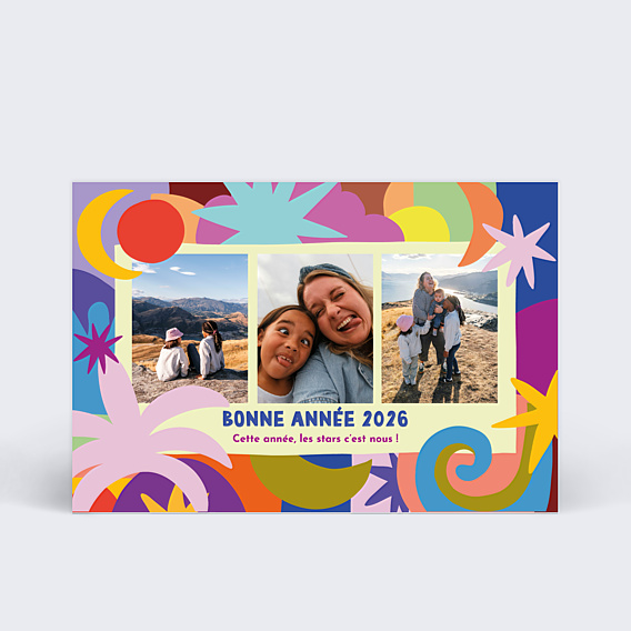 Carte de Voeux Particuliers Cosmic folk - Leona Rose x Popcarte