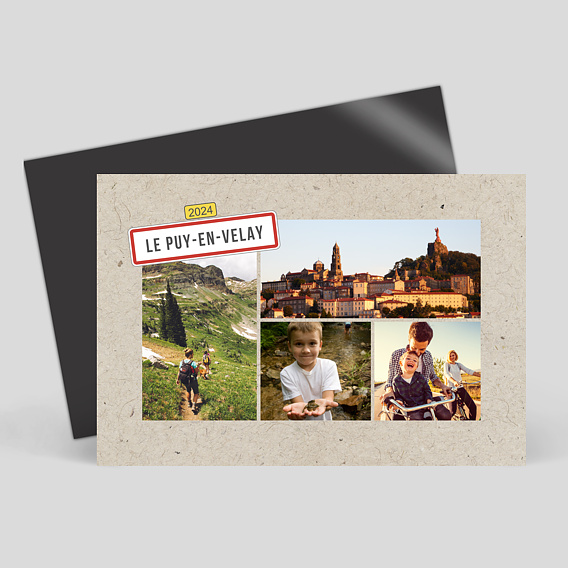 Carte postale aimantée Direction Vacances