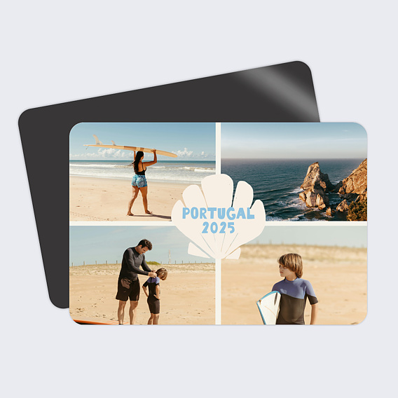 Carte postale aimantée Étiquette coquillage