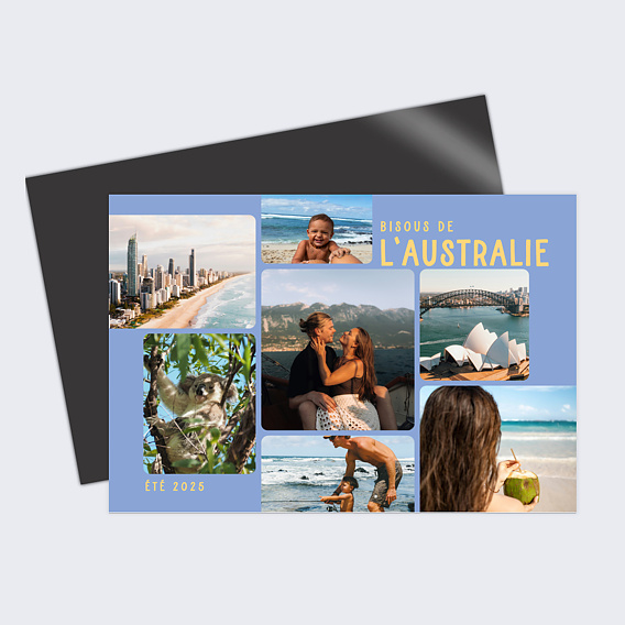 Carte postale aimantée Grand pêle-mêle