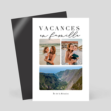 Carte postale aimantée Vacances en Famille