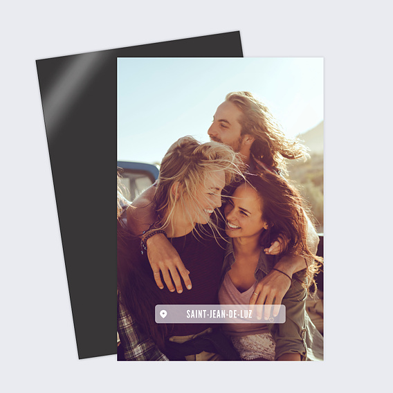 Carte postale aimantée Localisation Recto