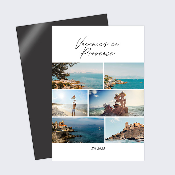 Carte postale aimantée Multi Photos Panoramique Recto