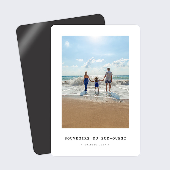 Carte postale aimantée Polaroid Simple  Recto