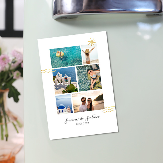 Carte postale aimantée Santorini