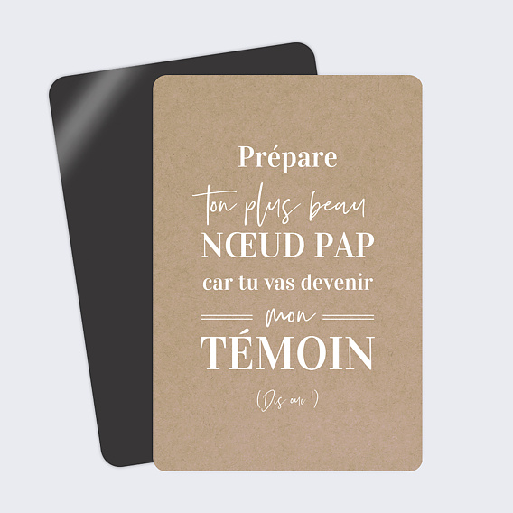 Magnet demande témoin mariage Bohème Homme