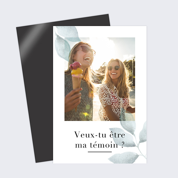 Magnet demande témoin mariage Botanique (Femme)