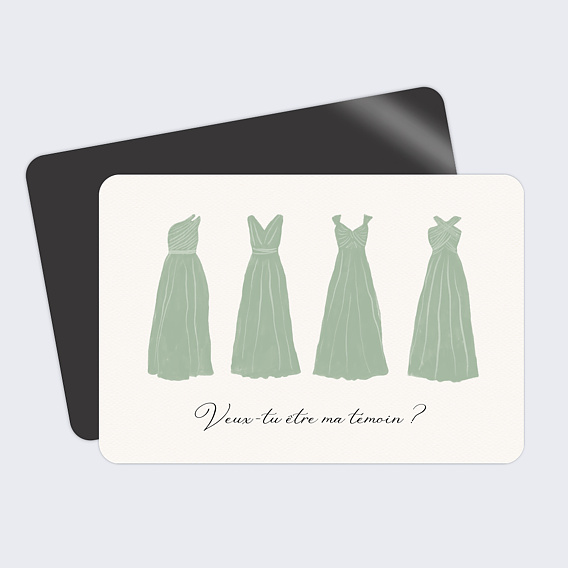 Magnet demande témoin mariage Groupe de robes