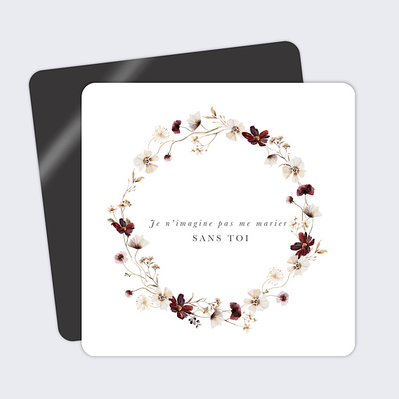 Magnet demande témoin mariage Jardin Sauvage