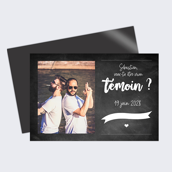 Magnet demande témoin mariage Jolie Craie