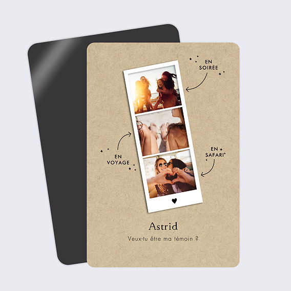 Magnet demande témoin mariage Photomaton