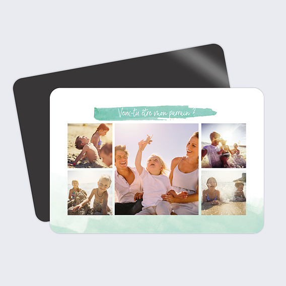 Magnet parrain marraine Aquarelle