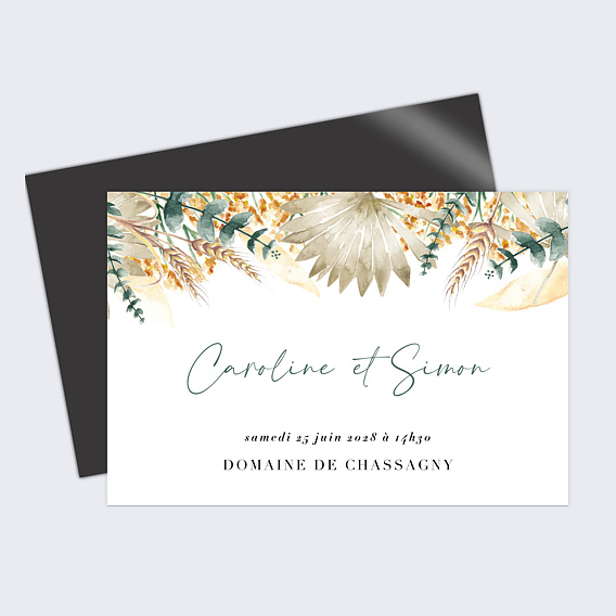 Faire-part mariage magnet Bohémia