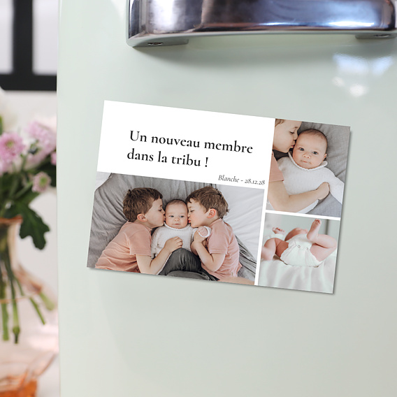 Magnet Faire-part Naissance Famille Nombreuse