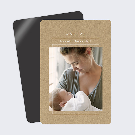 Magnet Faire-part Naissance Graphique chic