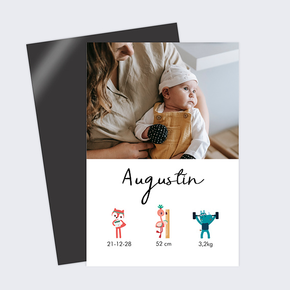 Magnet Faire-part Naissance Lilliputiens x Popcarte - certificat