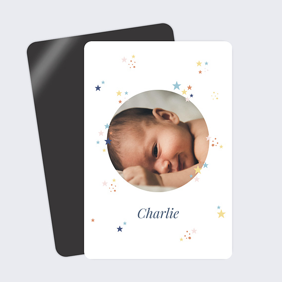 Magnet faire-part naissance Petites Etoiles