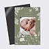 Magnet faire-part naissance Crayon Blanc Recto