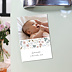 Magnet faire-part naissance Frise Fleurie