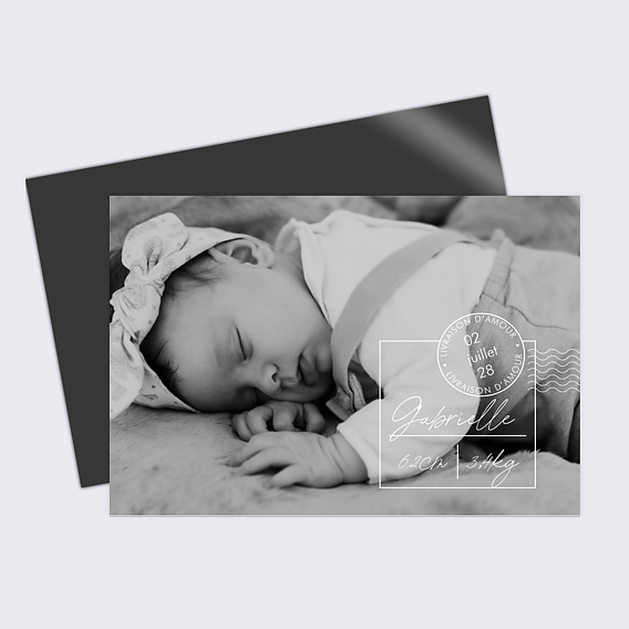 Magnet faire-part naissance Colis Reçu Recto