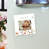 Magnet faire-part naissance Fleurs des champs