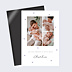 Magnet Faire-part Naissance Motif Coeur Lilas