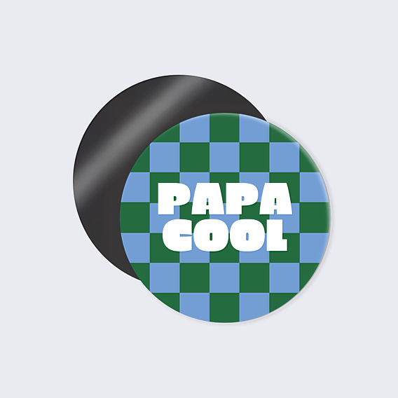 Magnet famille Papa damier