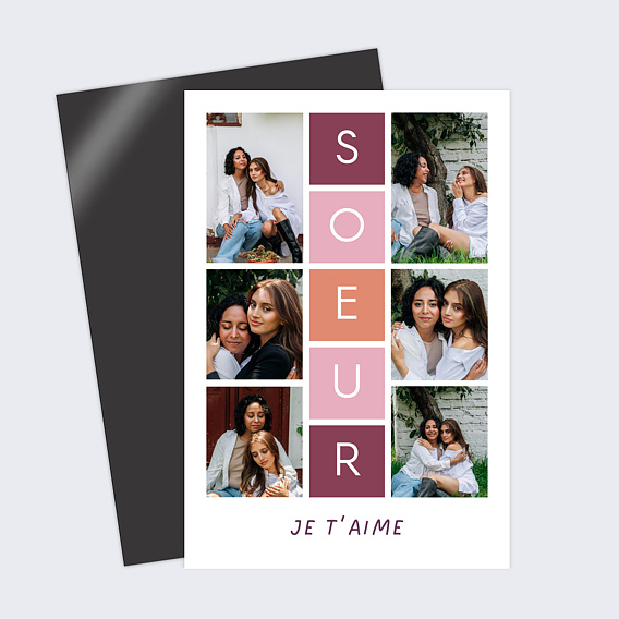 Magnet famille Marelle sœur Recto